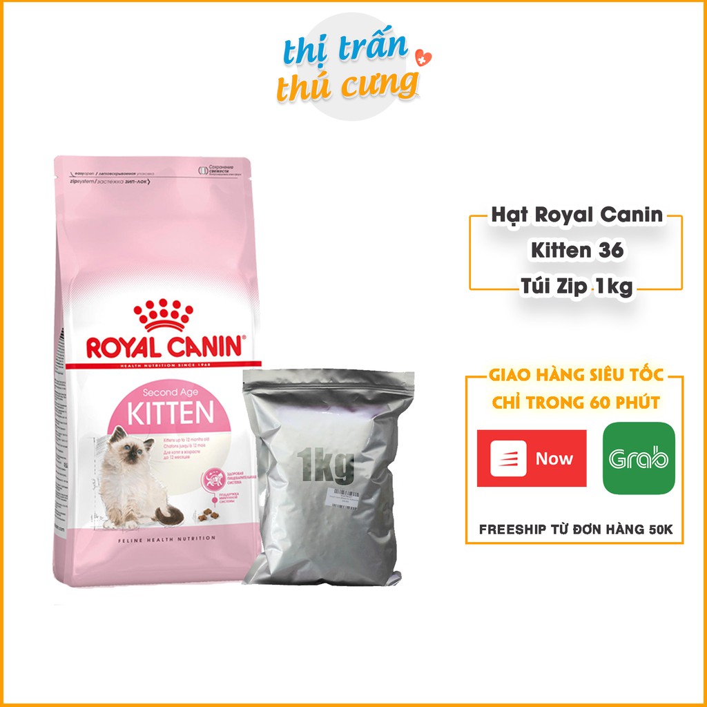 Thức ăn cho mèo hạt Royal Canin Kitten 36 - 1kg tiết kiệm