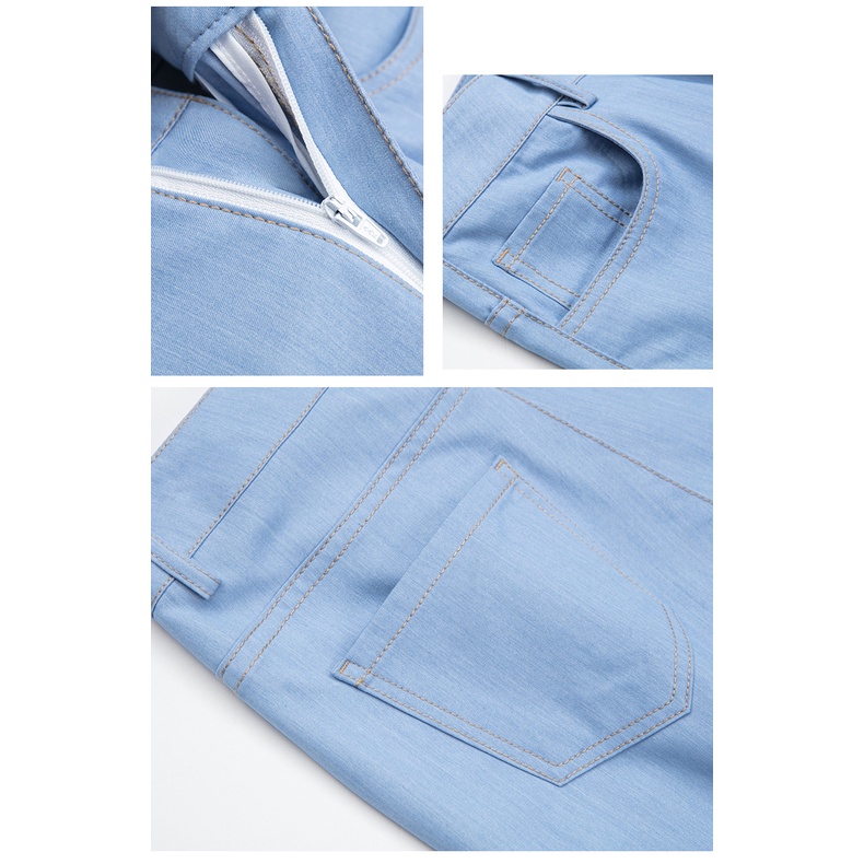 Q22357 Quần ống loe jean lửng nữ hè chất mềm rũ hàng nhập