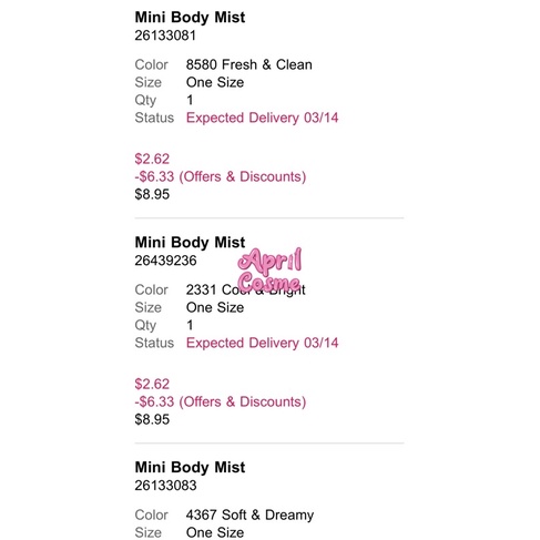 XỊT THƠM VICTORIA’S SECRECT DÒNG PINK