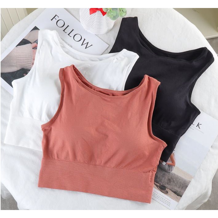 Áo ngực bra nữ dáng croptop thể thao nâng ngực - Áo lót bralette tập gym coton mềm không gọng mút mỏng YLY20 | BigBuy360 - bigbuy360.vn