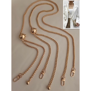  Dây Đeo Túi Xách   Túi dây xích kim loại với quả bóng vàng nhỏ có thể điều chỉnh chiều dài dây đeo dây đeo chéo dây đeo vai DIY túi phụ kiện 