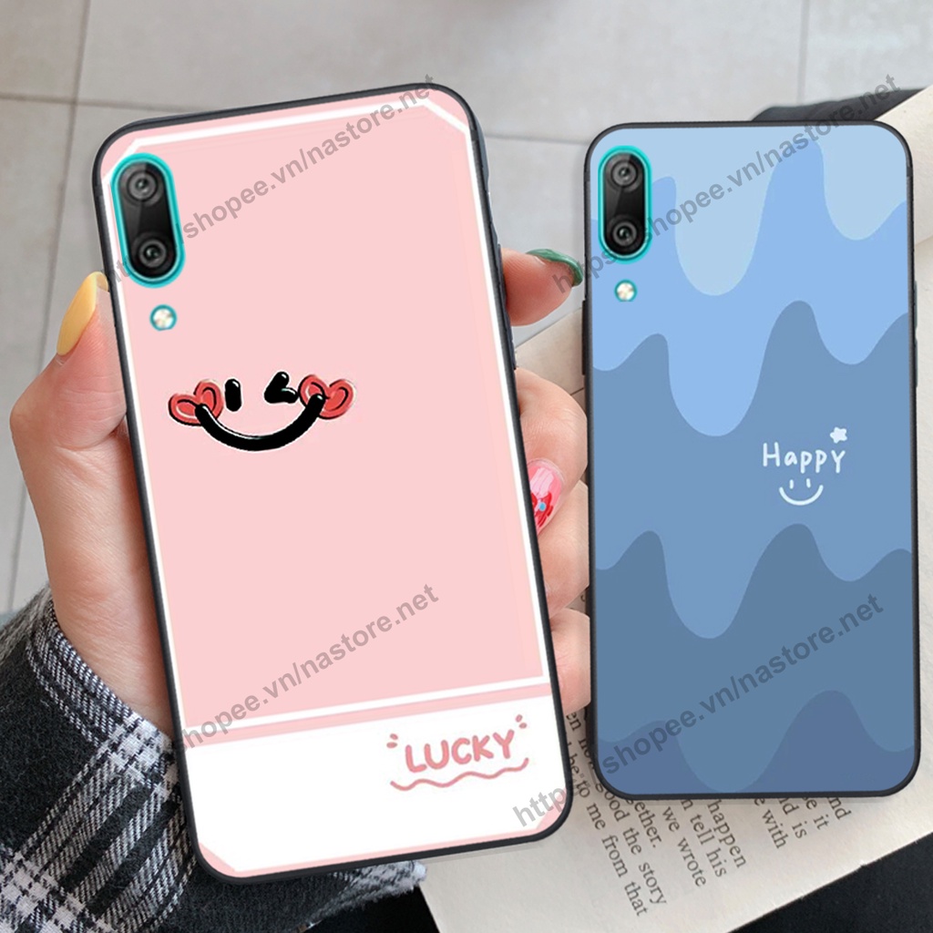 Ốp lưng Huawei Y7 Pro 2019 mặt cười, họa tiết caro đơn giản đẹp cute