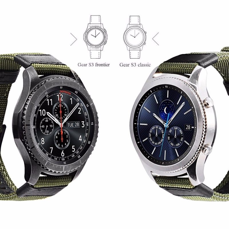 Dây Đeo nylon 20/22mm Cho Đồng Hồ samsung Gear Sport / Gear S2 Classic/ Galaxy 42mm / Active 1 2 / samsung watch 3 41mm 22mm