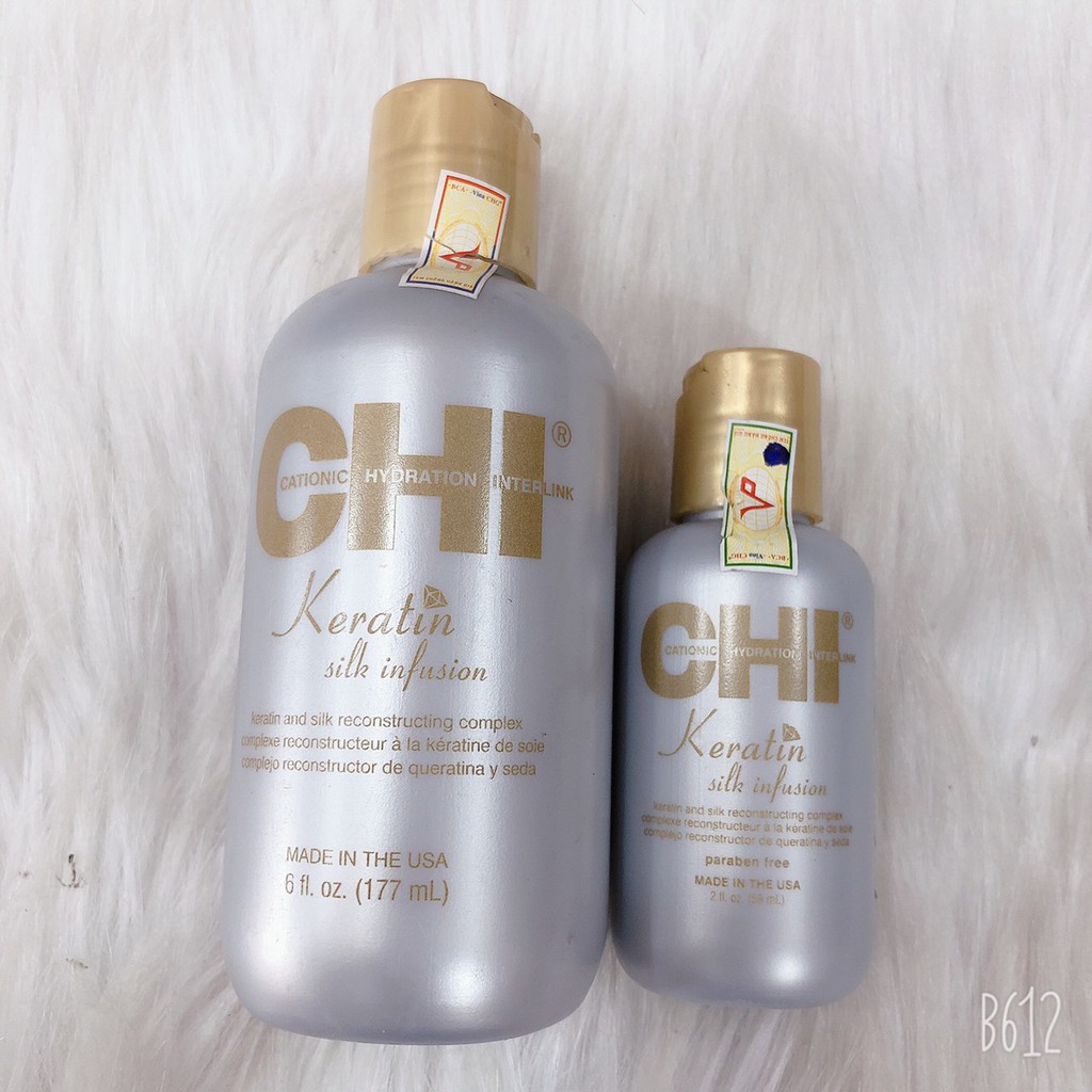 Xịt dưỡng tóc bổ sung KERATIN cho tóc hư tổn CHI KERATIN 59ML VÀ 177ML