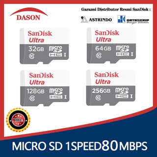 Thẻ Nhớ Sandisk 80Mbps 16GB/32GB/64GB/128GB/256GB Tốc Độ Cao