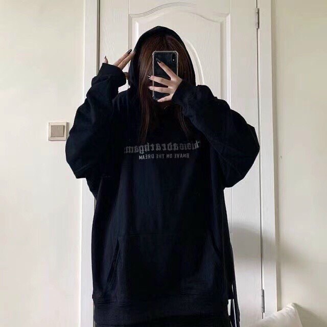 Áo khoác hoodie đen caro vải nỉ lót bông