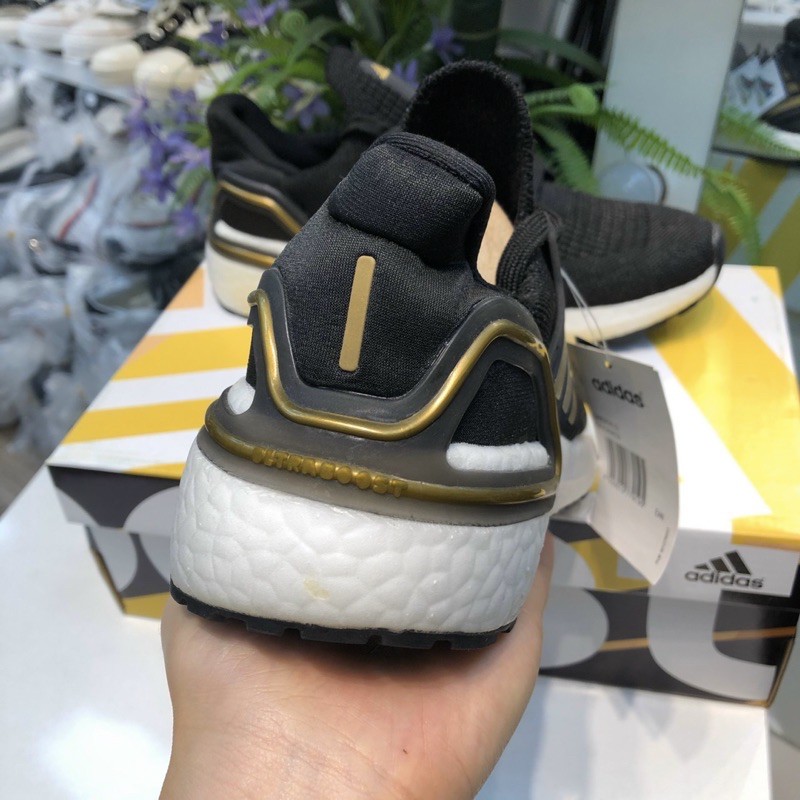 (Video cận cảnh) Giày thể thao sneakers ultra boost 6.0 đen vàng