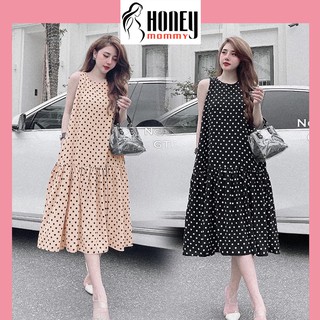 Váy Bầu Đầm Bầu Sát Nách Chấm Bi Mặc Ở Nhà Đi Chơi Mùa Hè HD1808 Honey Mommy