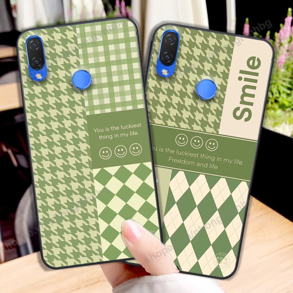 Ốp lưng Huawei Nova 3 / Nova 3E / Nova 3i trái tim gấu thể thao , smile mặt cười cực cute