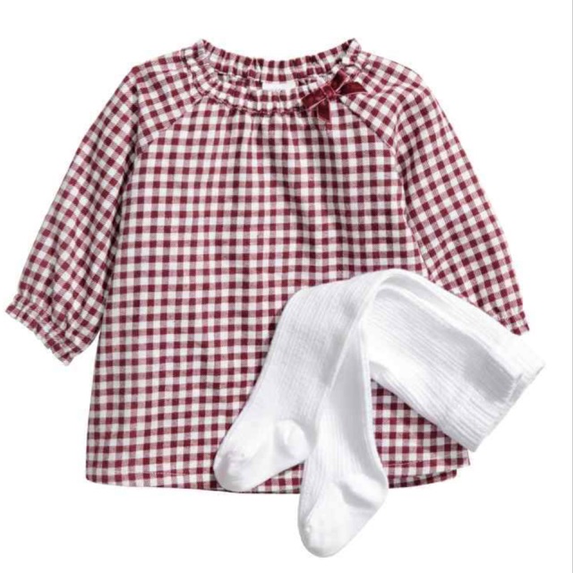 Set caro đỏ H&M cho bé gái