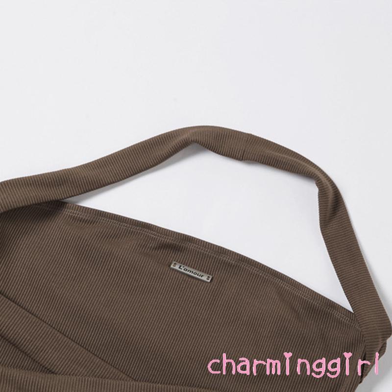 QAQ-Women´s Halter Camisole Letter Pattern Sleeveless Backless Bandage Slim Fit Vest Crop Tops