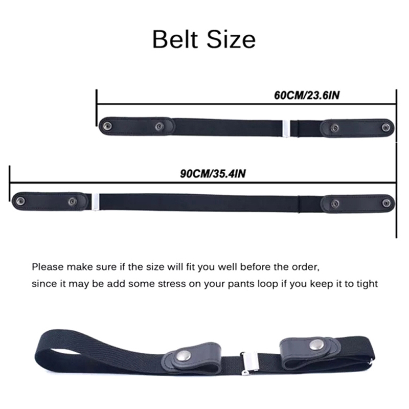 Thắt Lưng Unisex Không Khóa Co Giãn Vô Hình