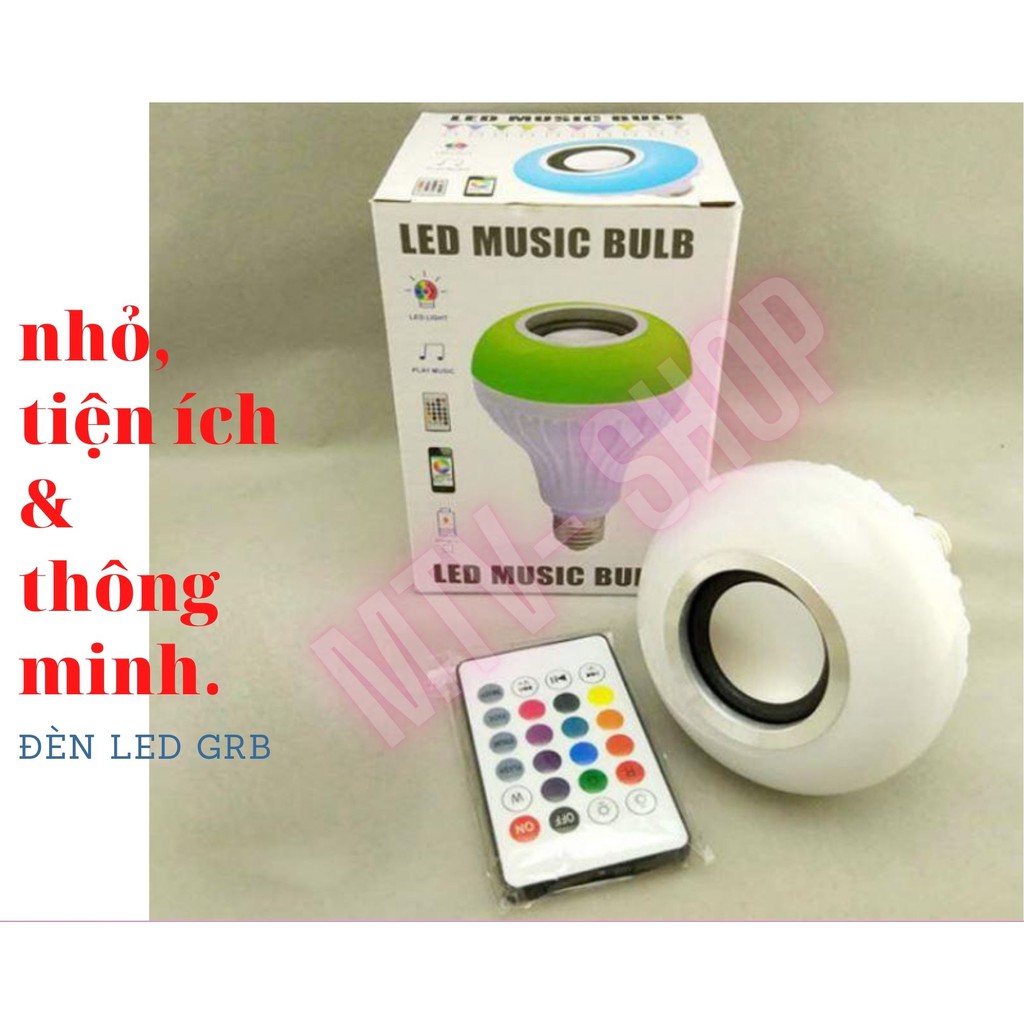 Đèn LED RGB 12W Hiệu Ứng 12 Màu, Tích Hợp Loa Bluetooth + Remote 24 phím