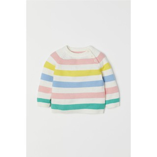 Áo len kẻ ngang HM H&M size 4-6m_hàng chính hãng Mỹ