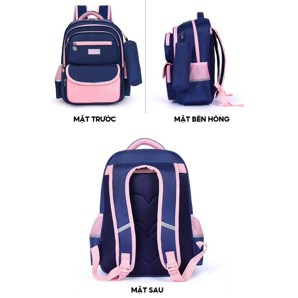 Balo chống gù cho học sinh cấp 1 in hình cừu đáng yêu có nhiều màu sắc SB-136