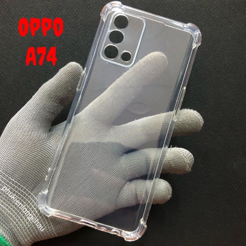 Ốp Lưng Oppo A74 Dẻo Trong Suốt Chống Sốc Có Gù Bảo Vệ 4 Gốc