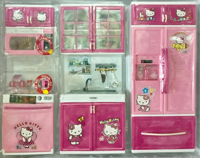 Hộ đồ chơi kệ bếp pin hình Hello Kitty