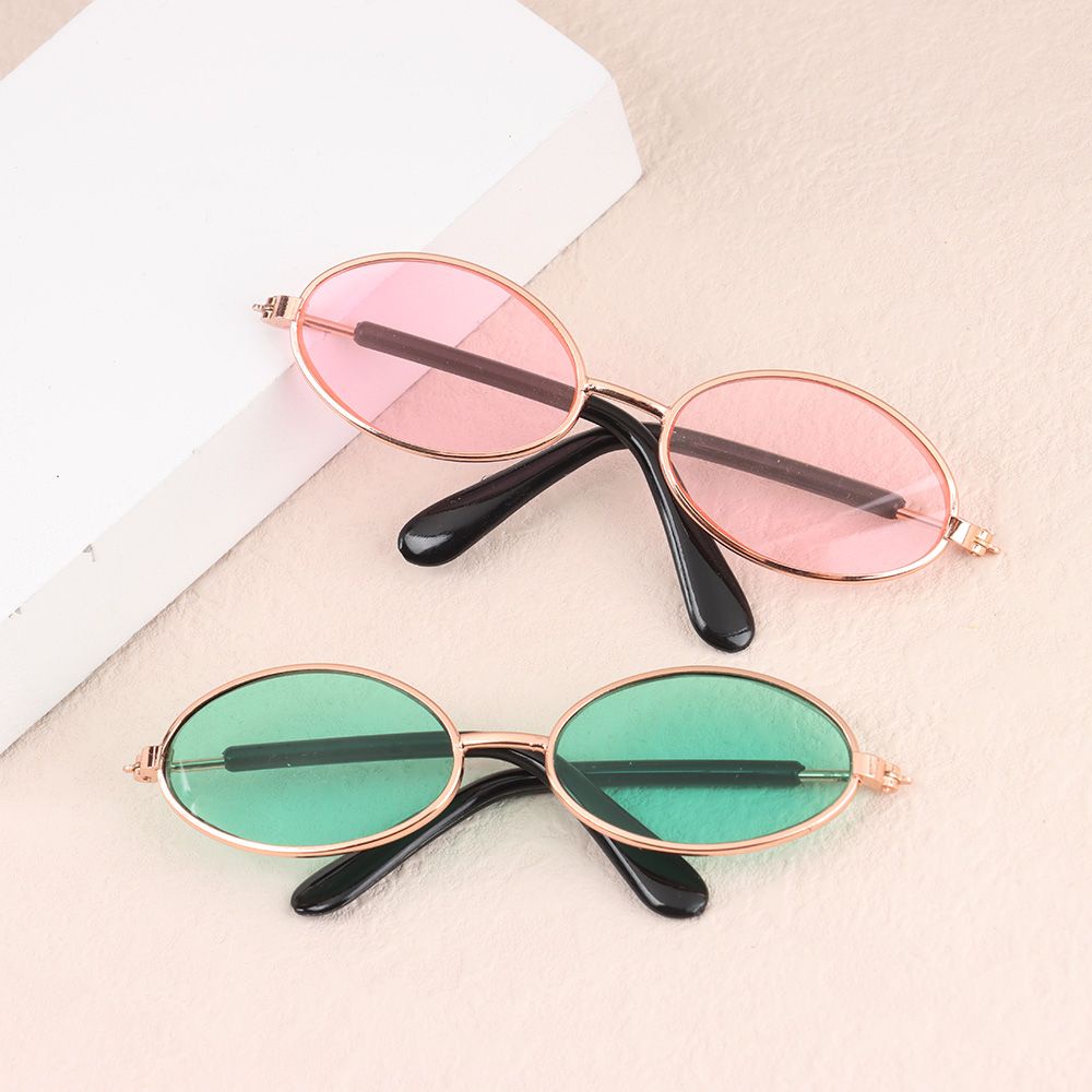 UPSTOP 9.5cm Metal Round Frame Glasses For Blythe Dolls Plush Doll Glasses Accessory
