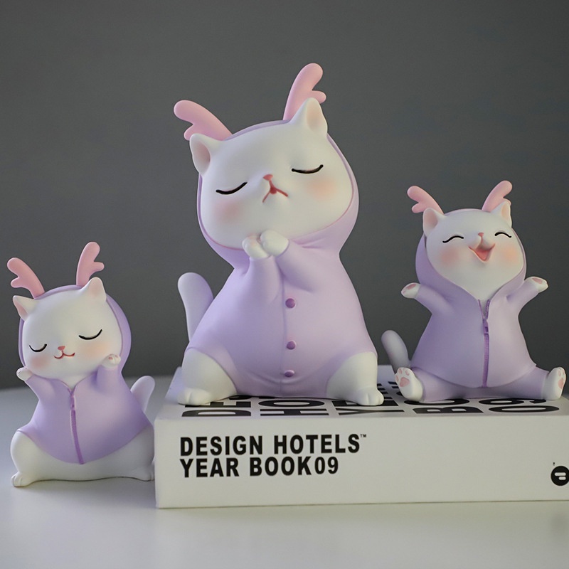 Tượng mèo Yoga đáng yêu trang trí nhà cửa, bàn làm việc, ô tô 💕FREESHIP 50k💕 - Linh Tinh 10k