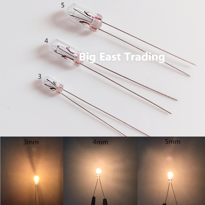 10 Bóng Đèn Halogen T3 T4 T5 1.5V 3V 6V 9V 12V 24V Cho Bảng Điều Khiển Âm Thanh Xe Hơi