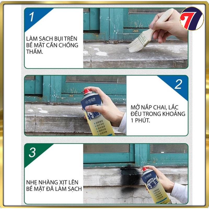 Chai Dung Dịch Xịt Chống Dột - Chống Thấm Nước - Bình Xịt Chống Thấm, Dột 450ml