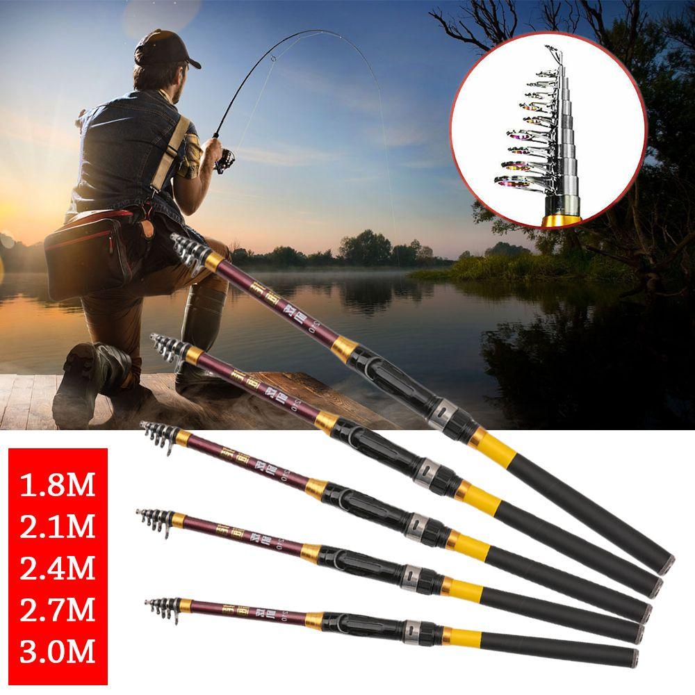 MUVAKO Cần Câu Cá Siêu Nhẹ Gấp Gọn Tiện Dụng Mang Theo Du Lịch