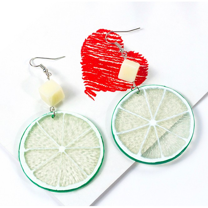 Khuyên Tai, Bông Tai Nữ Kiểu Dáng Quả Chanh Siêu Độc Đáo