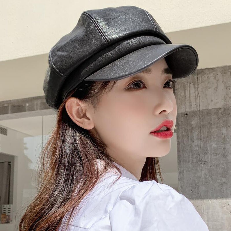 Mũ bucket lông cừu phong cách hàn giữ ấm cho nữ