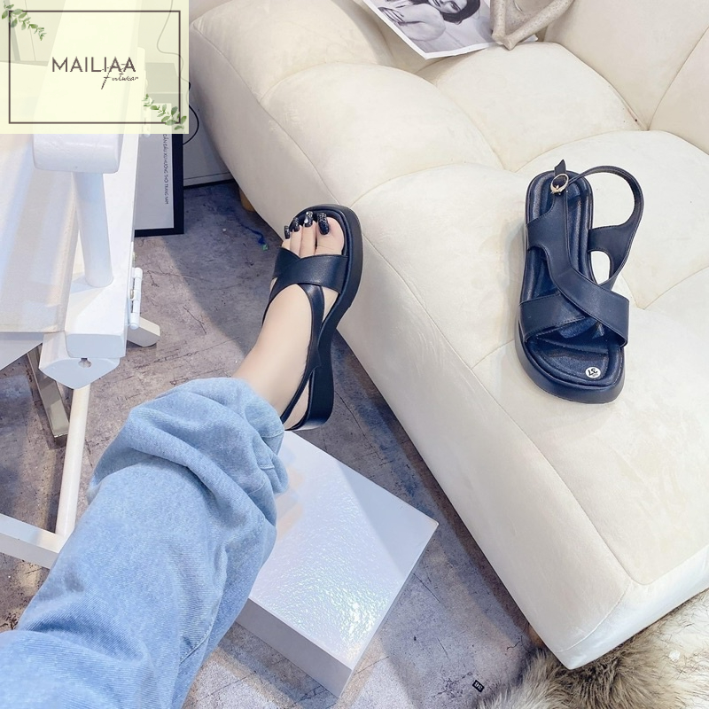Sandal quai chéo MAILIAA đế xuồng 5 phân siêu nhẹ đế QUEENA