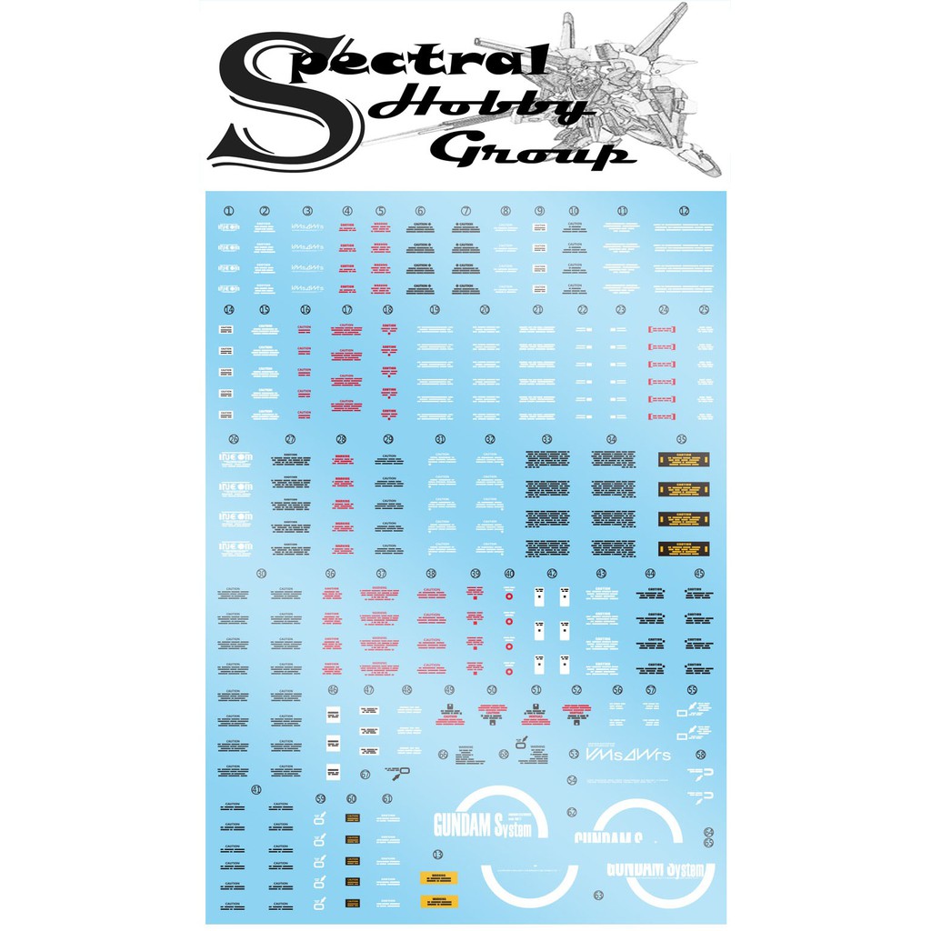 Decal nước dán mô hình MG Ex-s Exs | Deep striker Custom các loại - Water sticker