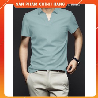 Áo thun POLO CỔ V cao cấp chất thun cá sấu cotton 100% co giãn 4 chiều cực mềm mịn mát ( có video sản phẩm)