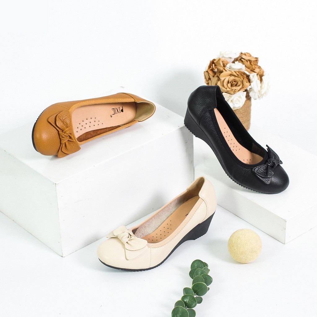 Giày Búp Bê Đế Xuồng 3cm Da Thật Êm Chân X461