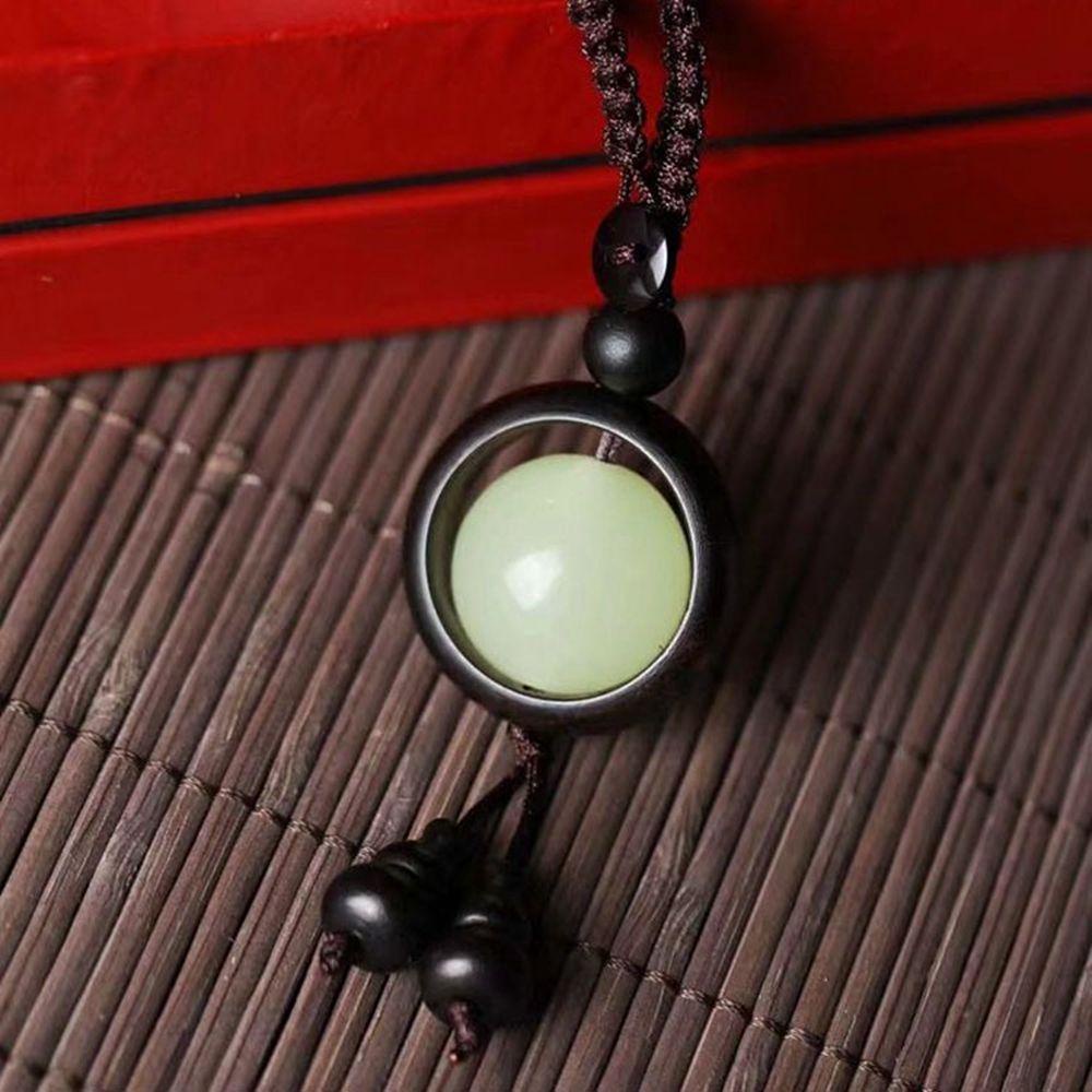 LANFY Dây Treo Điện Thoại Bằng Gỗ Đàn Hương Màu Đỏ Phong Cách Vintage Sáng Tạo Chống Thất Lạc