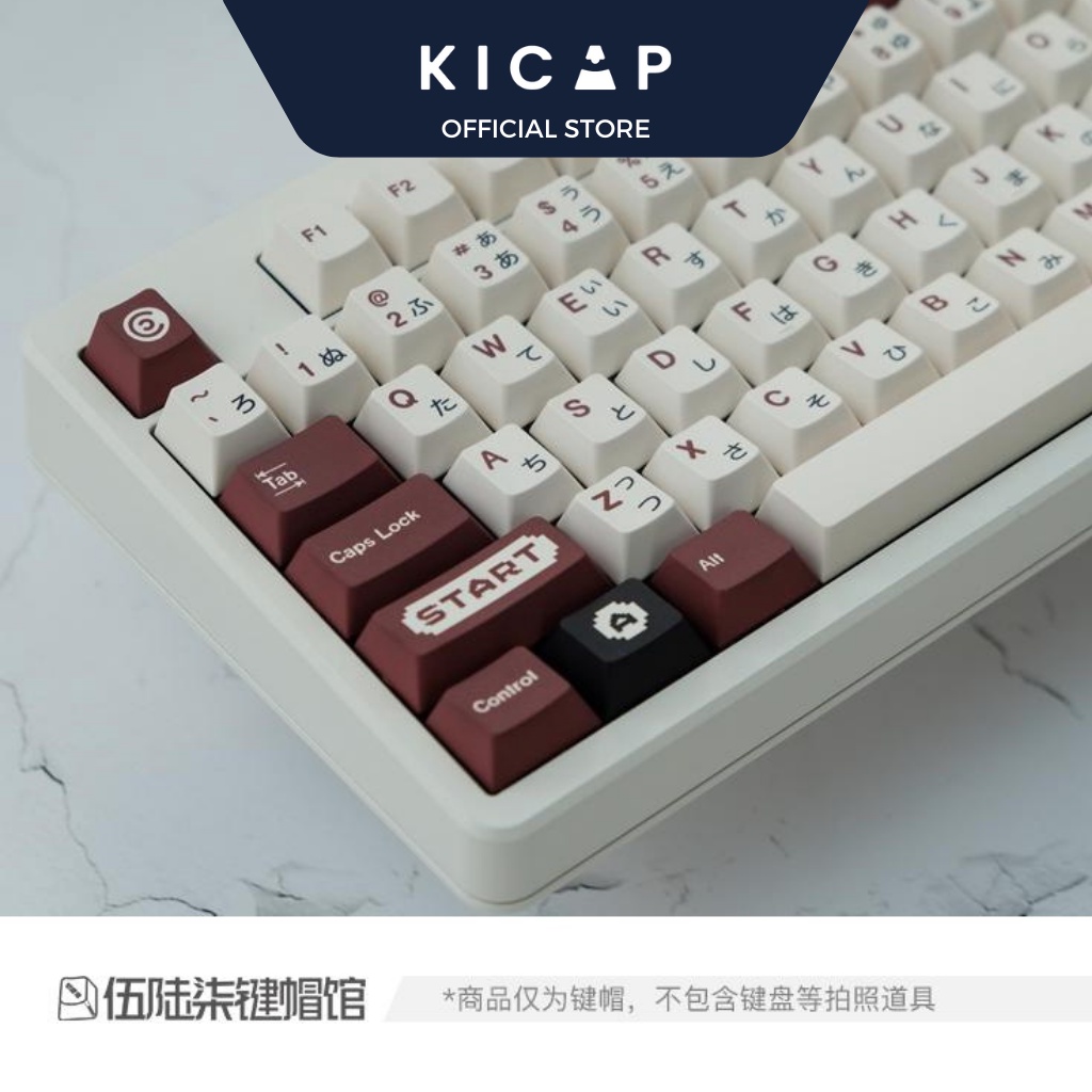Bộ keycap Minecraft Retro Cherry 141 phím nút bàn phím cơ - Kicap