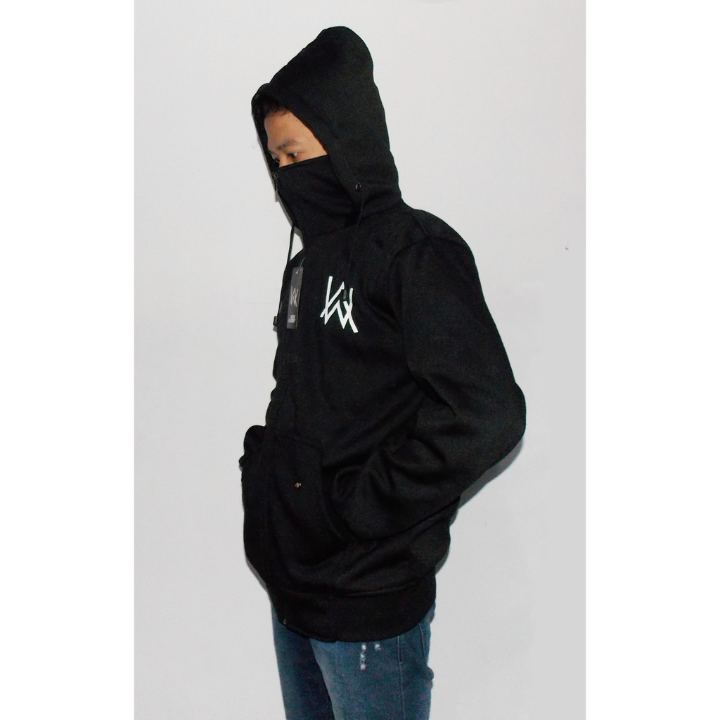 Áo Khoác Hoodie Màu Đen In Hình Alan Walker