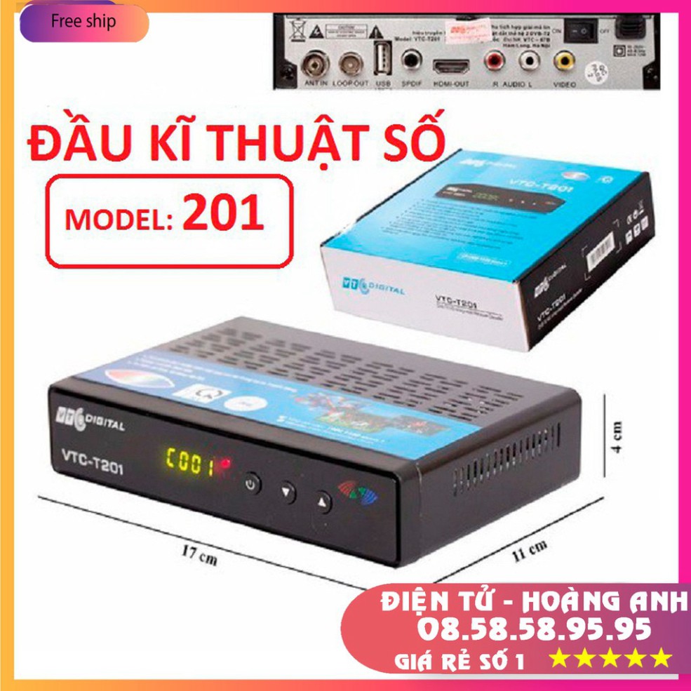 Đầu thu kỹ thuật số DVD -T2. VTC T201- giá tốt