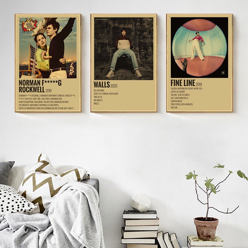 Tranh Giấy Kraft Treo Tường Trang Trí Hình Ca Sĩ Lana Del Ray