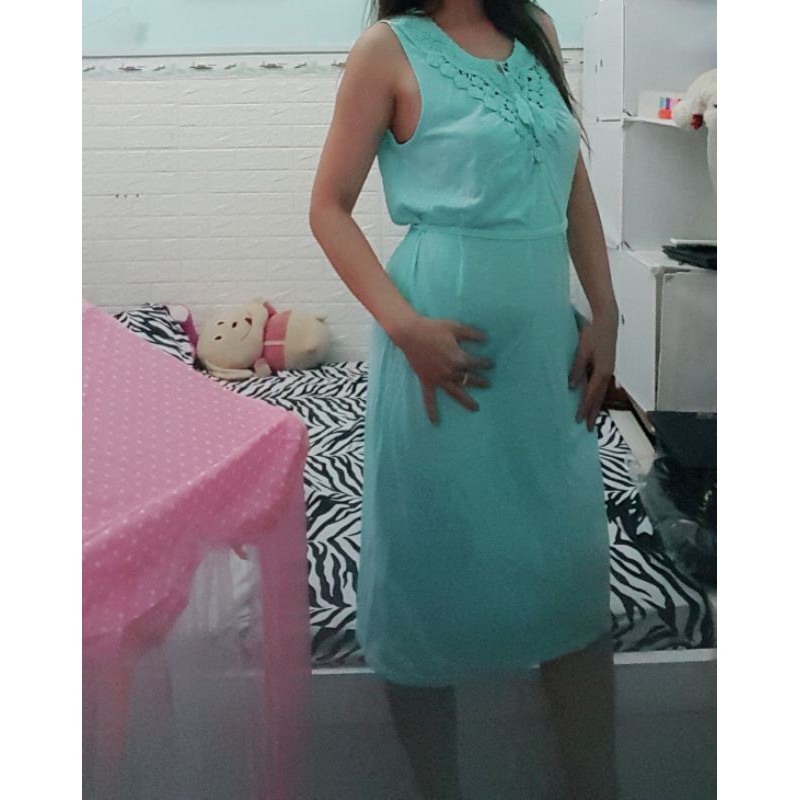 Thanh lý đầm thun xanh dưới 50kg