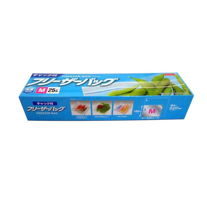 Daiso Japan Túi trữ đông có kẹp size M 25 túi