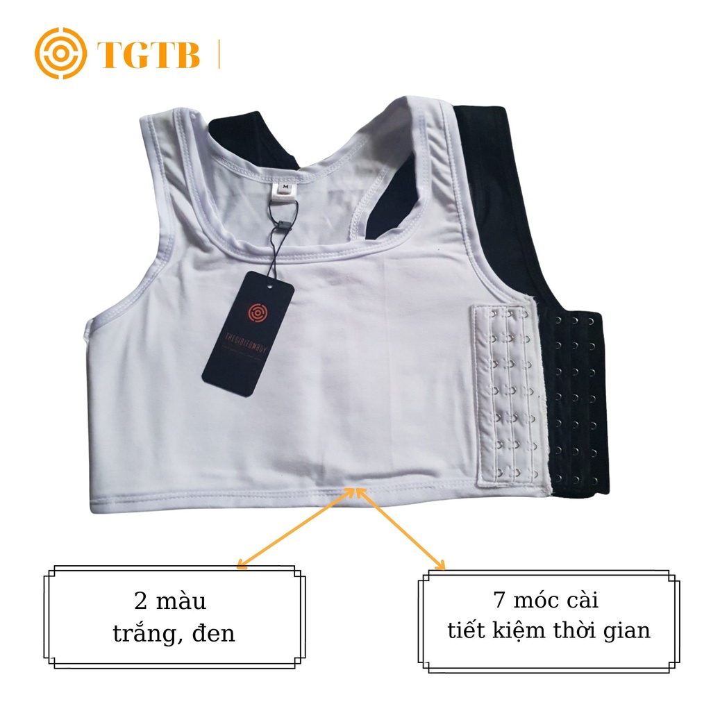 Áo Nịt Ngực Tomboy Có Viền - Lót gen thun Móc Gài  TGTB - Thoáng mát Dành Cho Tomboy Sb Transguy
