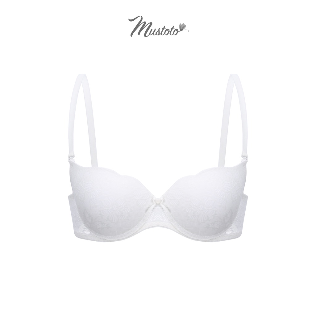 Áo Lót Nữ Ren Có Gọng Mút Dày 3cm Nâng Ngực Bra Plumeria (Mustoto MA0501)