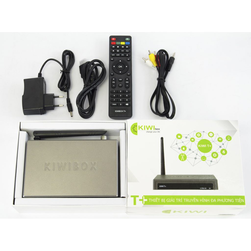 KIWIBOX T+ ANDROI BOX GIẢI TRÍ TRUYỀN HÌNH ĐA PHƯƠNG TIỆN TÍCH HỢP DVB T2