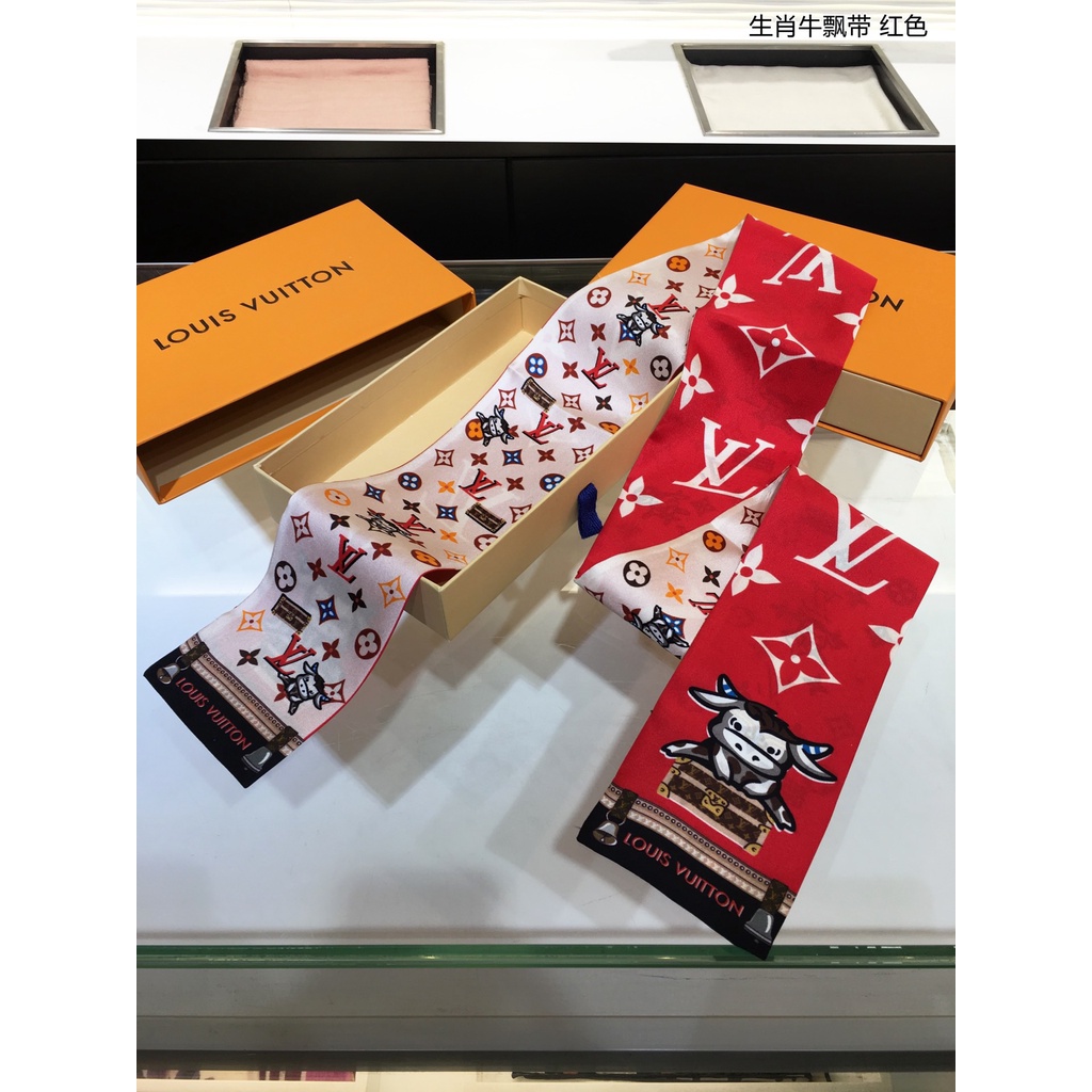 Khăn Quàng Cổ / Túi Xách Bằng Lụa Họa Tiết Bò Sữa / Chữ Thời Trang 2022 Cho Nữ