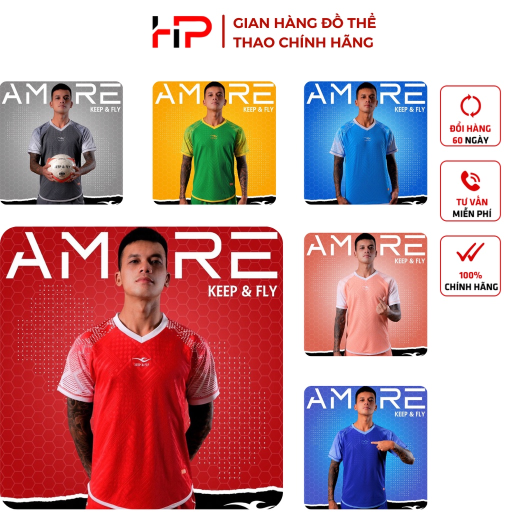 Áo đá bóng,đồ đá banh không logo thun mè cao cấp KEEP & FLY AMRE chuẩn thi đấu thấm hút mồ hôi cực đẹp – H.P SPORTS
