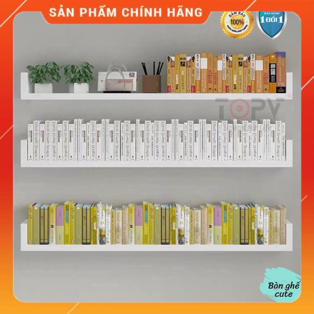Kệ sách treo tường kiêm kệ decor chữ U TopV giá sách gỗ tủ để đựng đỡ kê vở cho bé nhỏ mini giá rẻ trắng Bàn ghế cute
