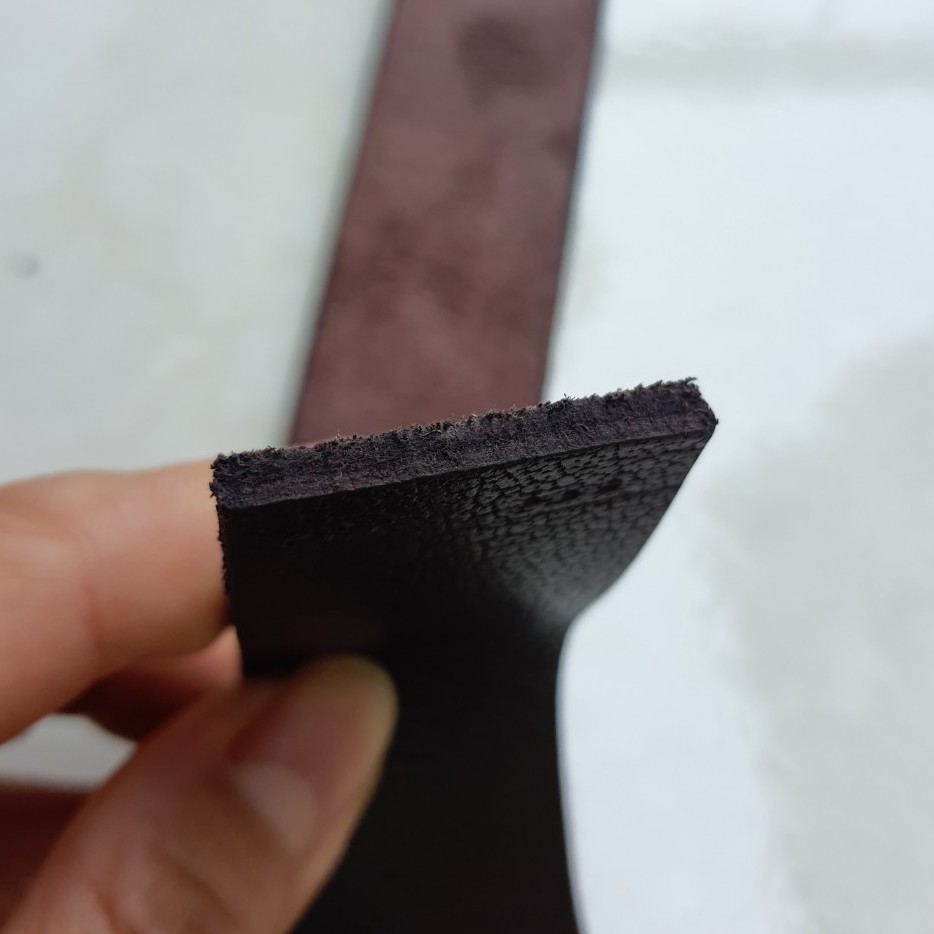 Dây lưng da  bò nguyên miếng - Dây răng cưa dùng khóa tự động Không mặt