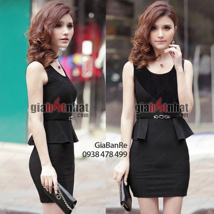 MS: 1012 - ĐẦM PEPLUM PHỐI REN NGỰC - kiểu dáng sang trọng hiện đại