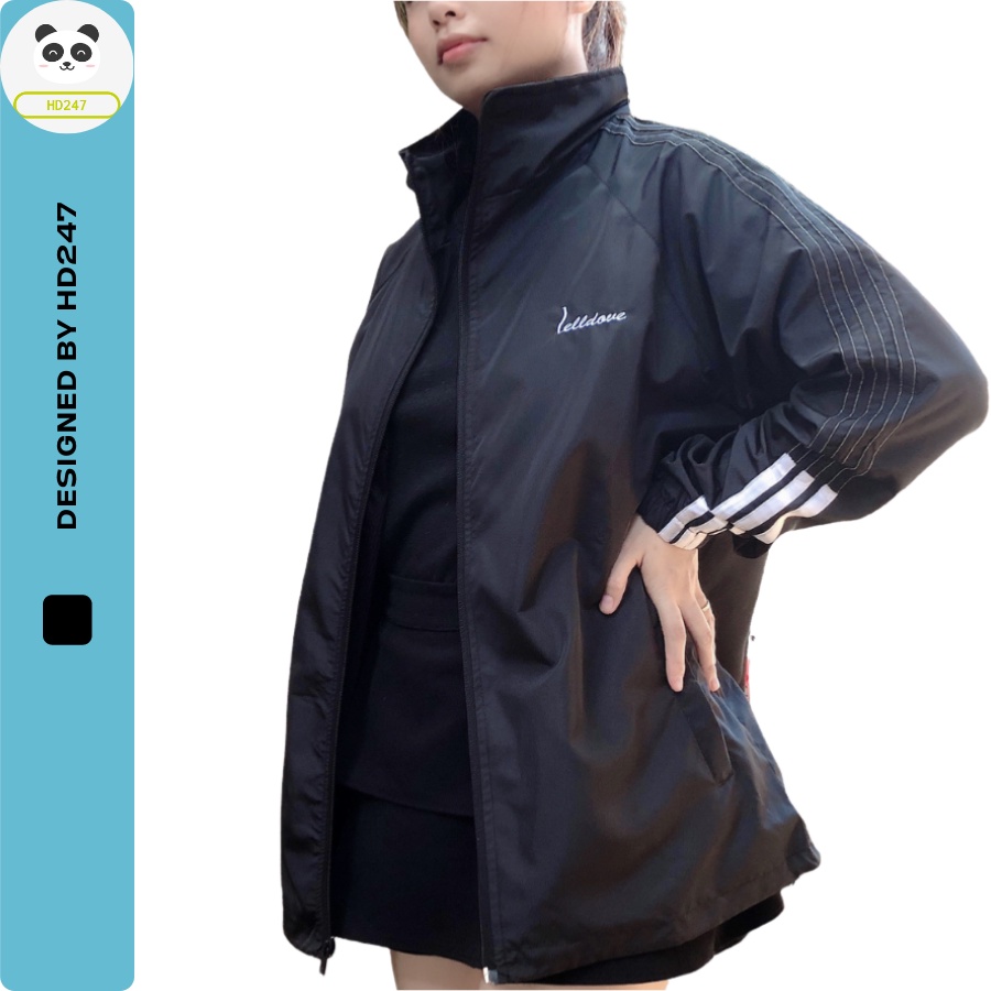 Áo khoác nữ chất dù form rộng đẹp Lelldove áo Jacket Unisex nhẹ thời trang HD247 0249