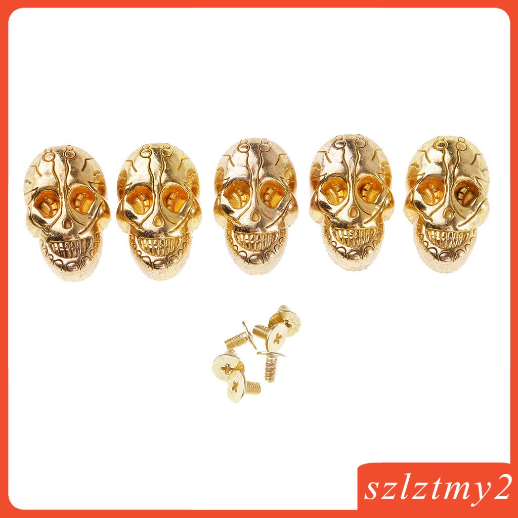 Set 5 Đinh Tán Đầu Lâu Phong Cách Punk Cho Túi Xách / Giày Da