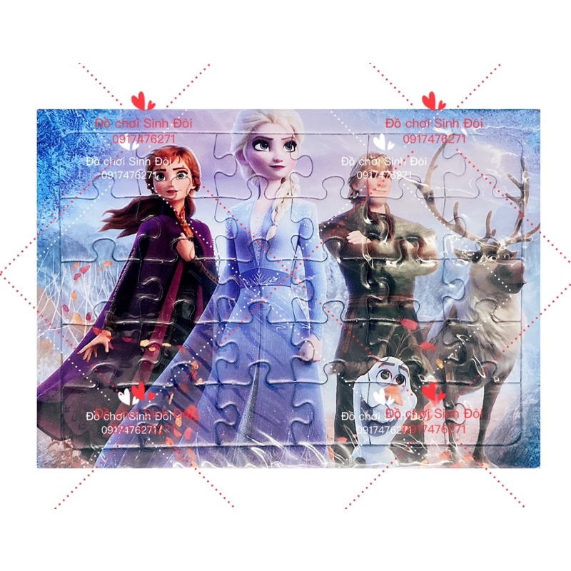 Tranh ráp hình giấy 30 miếng 10*14cm